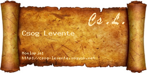 Csog Levente névjegykártya