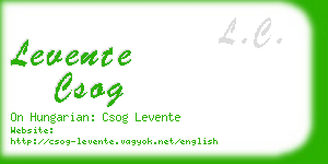 levente csog business card